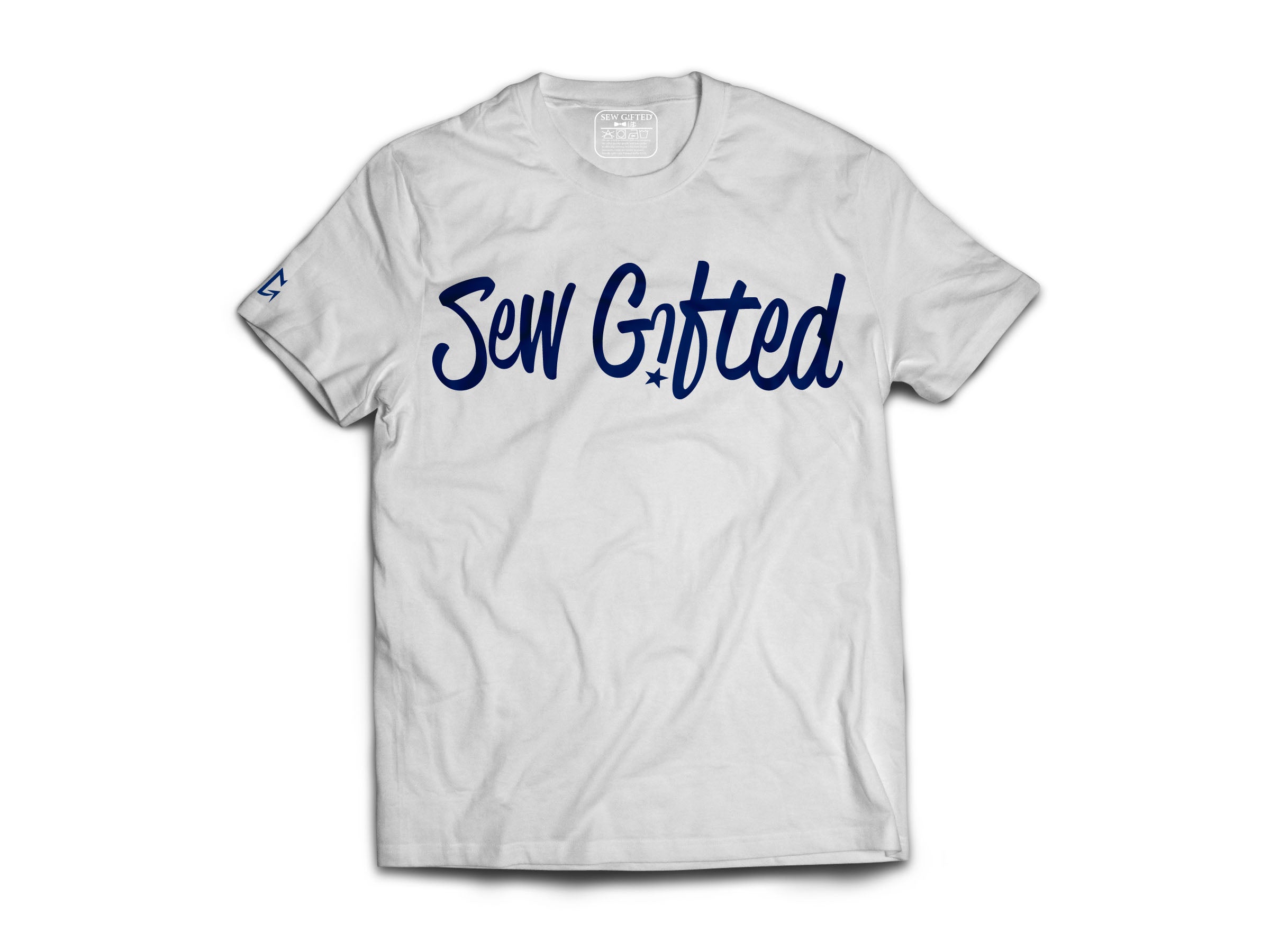 Sew Gifted Cartoon Text Shirt